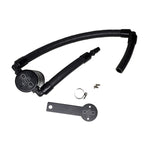 J&L Oil Separator 3.0 in black anodized finish for Kia Stinger 3.3L TT passenger side.