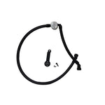 Clear anodized billet aluminum J&L Oil Separator 3.0 with quick-connect PCV hoses for Jeep Wrangler 3.6L.