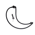 Black anodized billet aluminum J&L Oil Separator 3.0 for Jeep Wrangler 2.0L with quick-connect fittings.