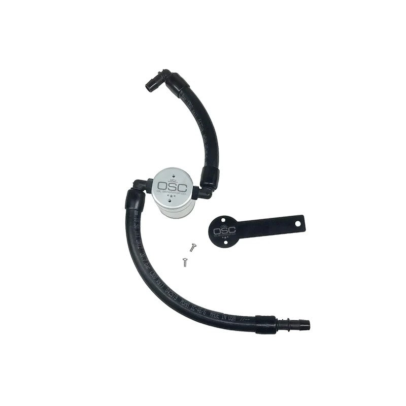 Clear anodized J&L 3.0 passenger side oil separator for 2019-2024 Ram 1500 5.7L