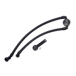 Black anodized J&L Oil Separator 3.0 for 2021-2024 Ram TRX 6.2L showing knurled base and quick-connect fittings.