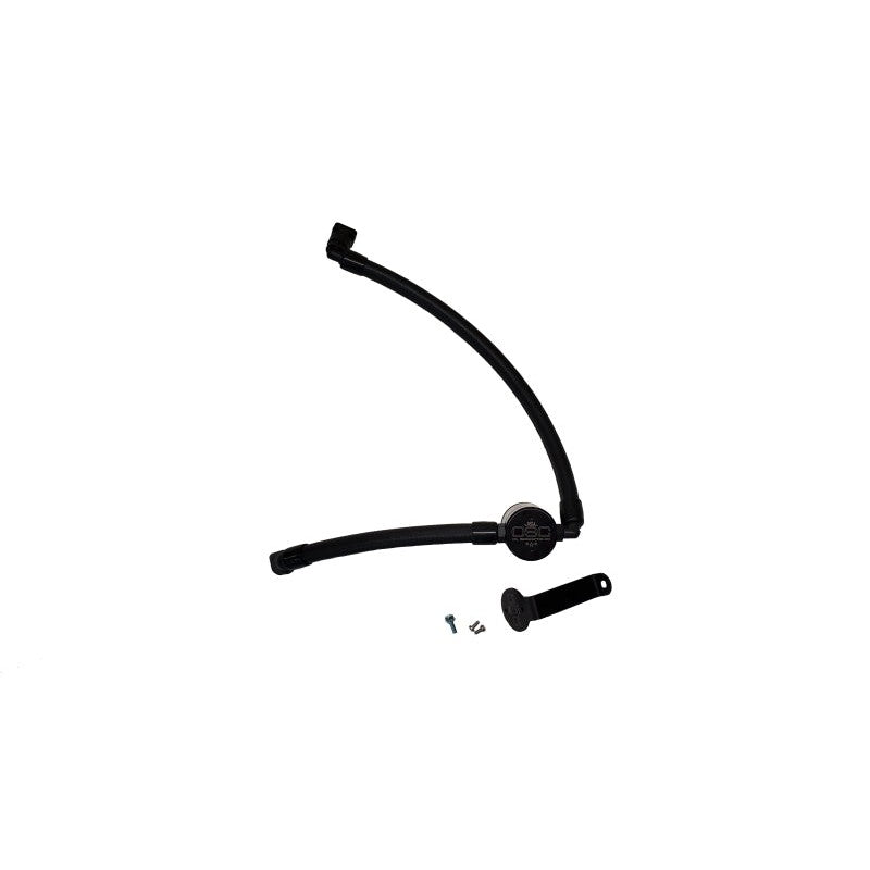 Black J&L 3.0 billet aluminum oil separator with quick-connect PCV hoses for 2021-2025 Ford Bronco 2.7L.