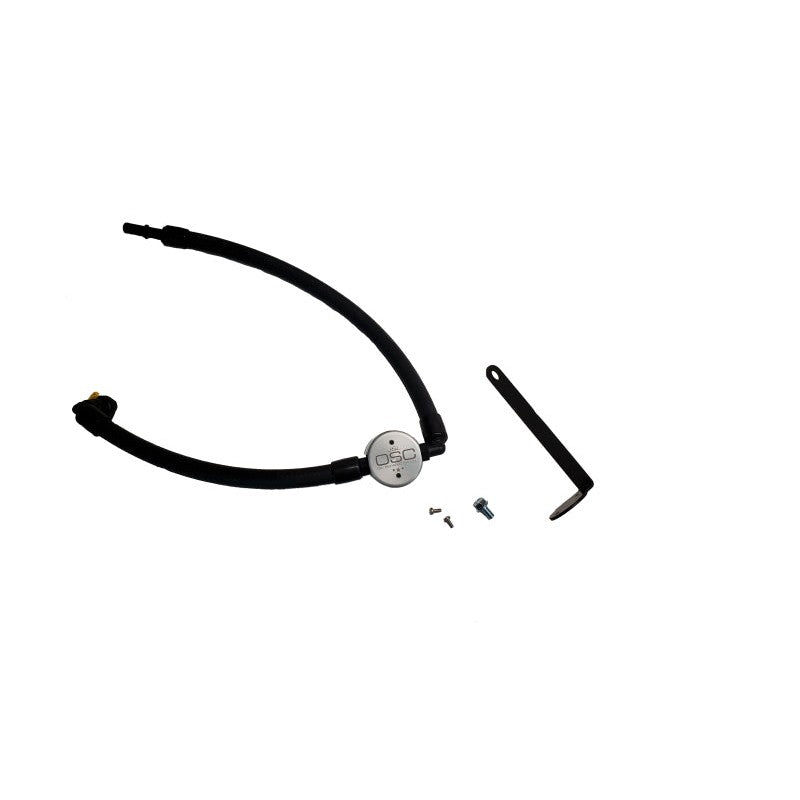 Clear anodized J&L 3.0 oil separator with quick-connect PCV fittings for 2.3L 2021-2024 Ford Bronco