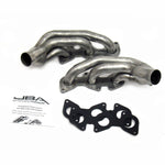 JBA Cat4Ward raw 409 stainless steel shorty headers for Toyota 4.0L V6 engines without Air Injection