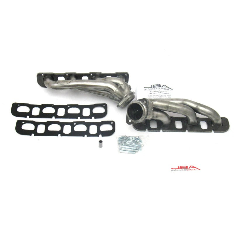 JBA Cat4Ward 1-3/4 inch primary raw 409 stainless steel shorty headers for 2005-2008 5.7L HEMI Chrysler and Dodge engines