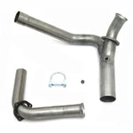 Polished 409 series stainless steel JBA mid-pipes with mandrel bends and O2 sensor bungs for 1988-1995 GM 5.7L vehicles.