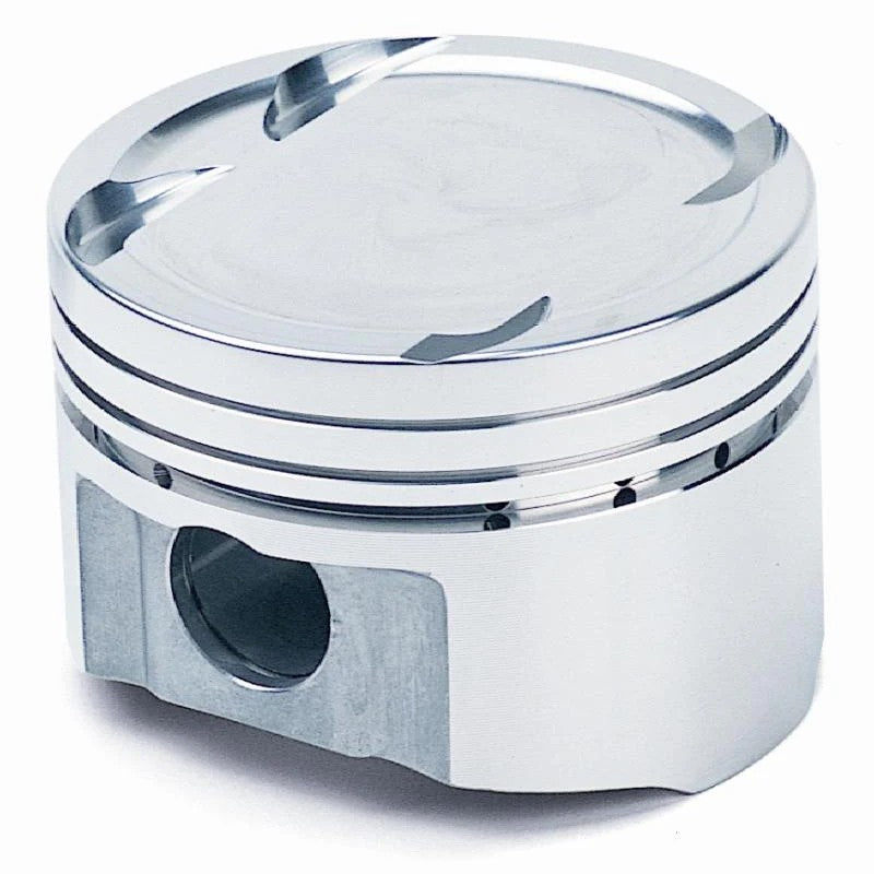 JE Pistons 100mm forged 2618 aluminum piston set with Pro Seal rings and wrist pins for Subaru EJ257 engines.