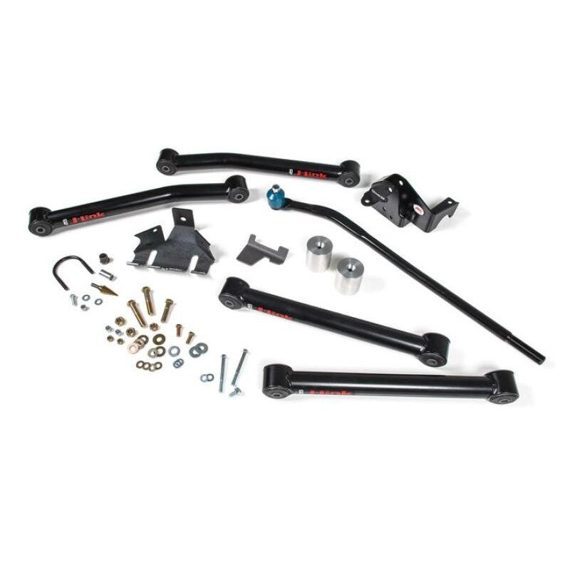 JKS Manufacturing JSPEC Advanced Link Upgrade Kit with J-LINK control arms, drag link flip, and track bar brackets.