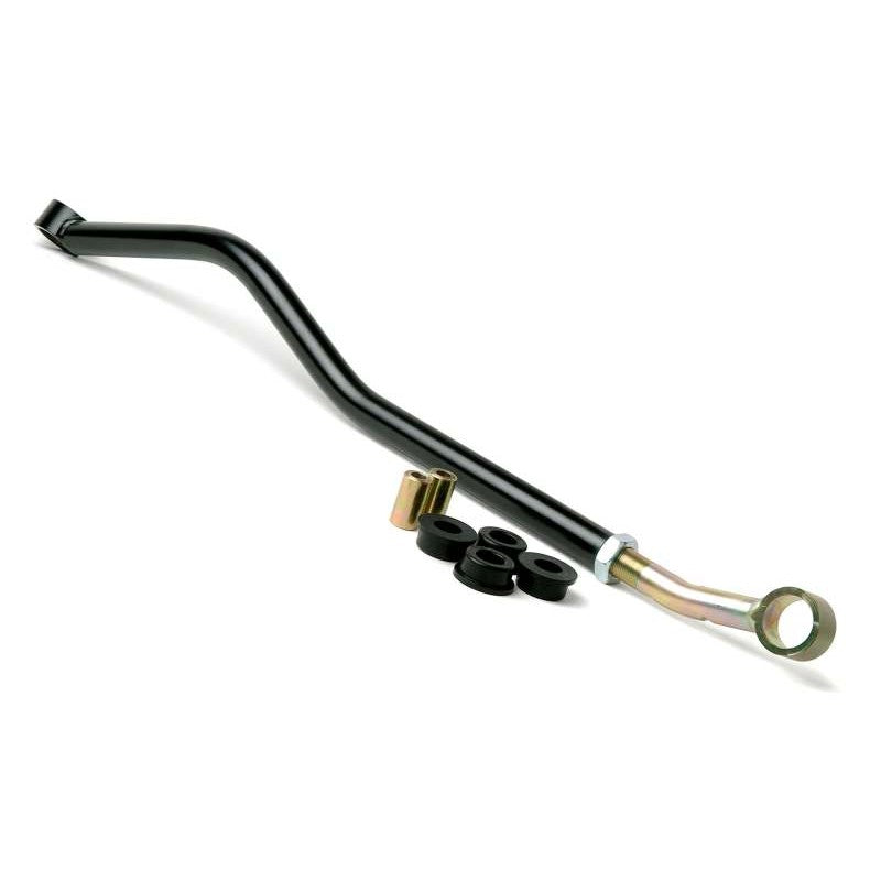 JKS Manufacturing JKSOGS127 front adjustable track bar featuring black powder coat and zinc-plated adjustable end.
