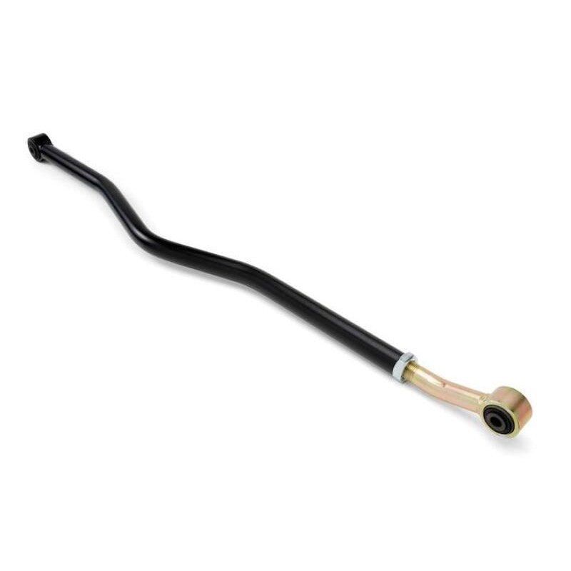 JKS Manufacturing rear adjustable track bar for RHD Jeep Wrangler JK with black powder coat and rubber bushings