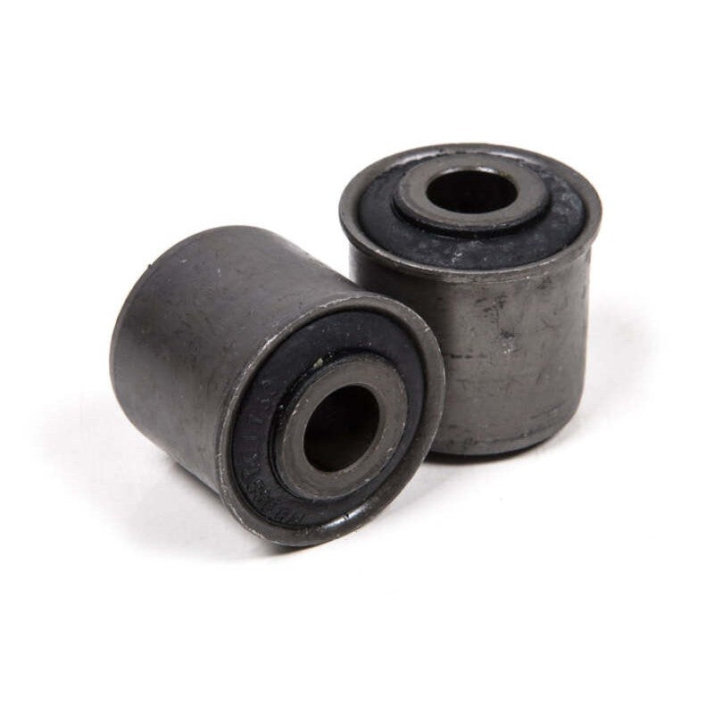 JKS Manufacturing JKS7202 track bar rebuild kit featuring two black solid mount replacement bushings for Jeep.