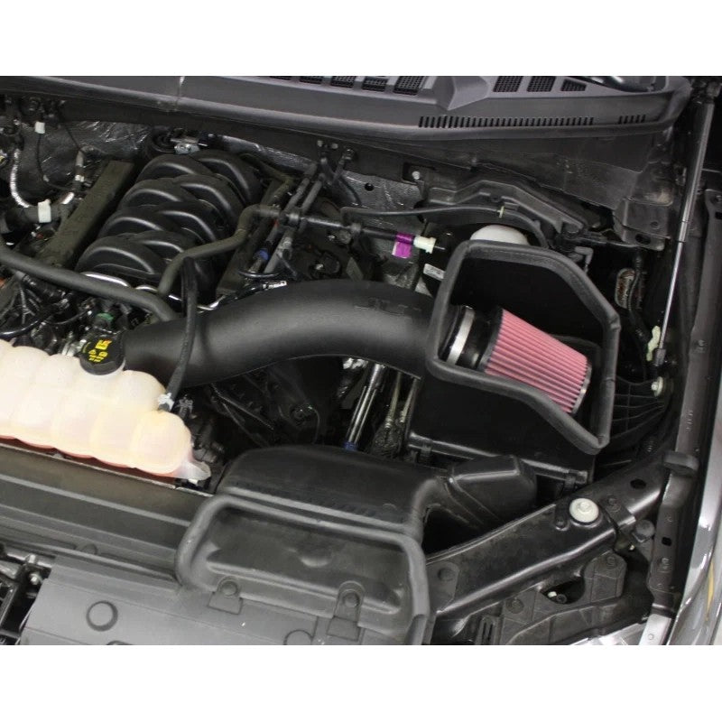JLT 15-19 Ford F-150 5.0L Black Textured Cold Air Intake Kit w/Red Filter