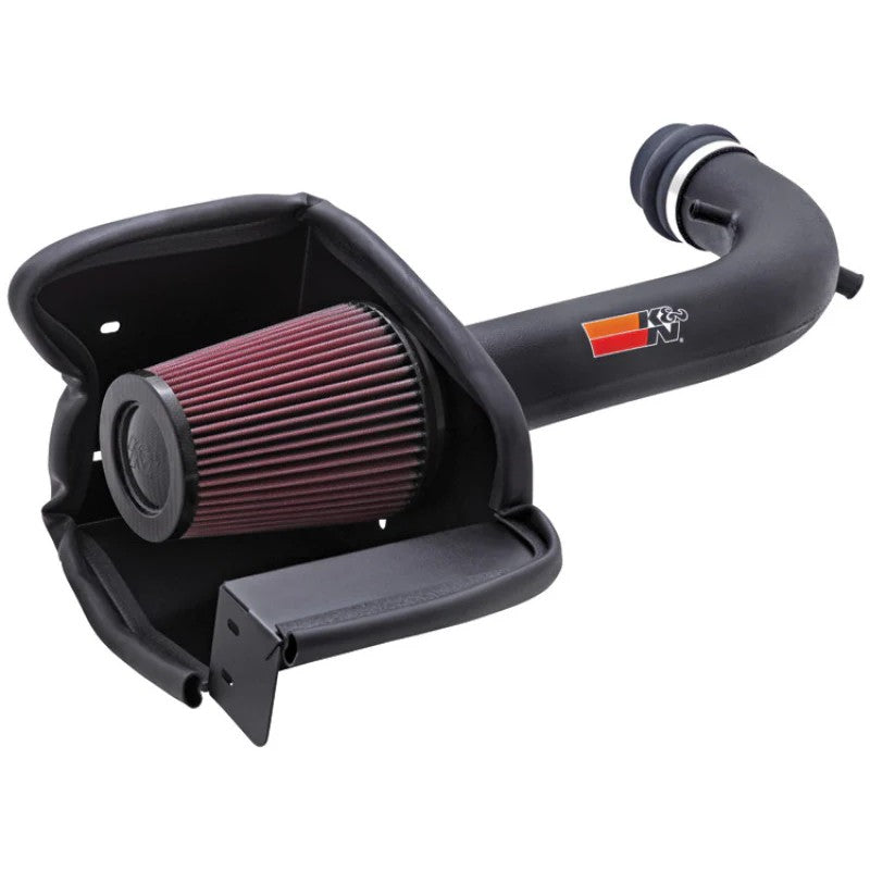 K&N 57-3514 Performance Air Intake Kit with black HDPE tube and red conical air filter for 2000-2008 Honda S2000