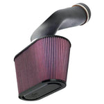 K&N performance air intake system 57-3035 with black HDPE tube and red oiled cotton filter for C5 Corvette V8-5.7L