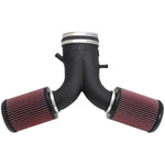 K&N 57 Series FIPK air intake system with black HDPE tube and red oiled cotton filter for Dodge Viper SRT-10