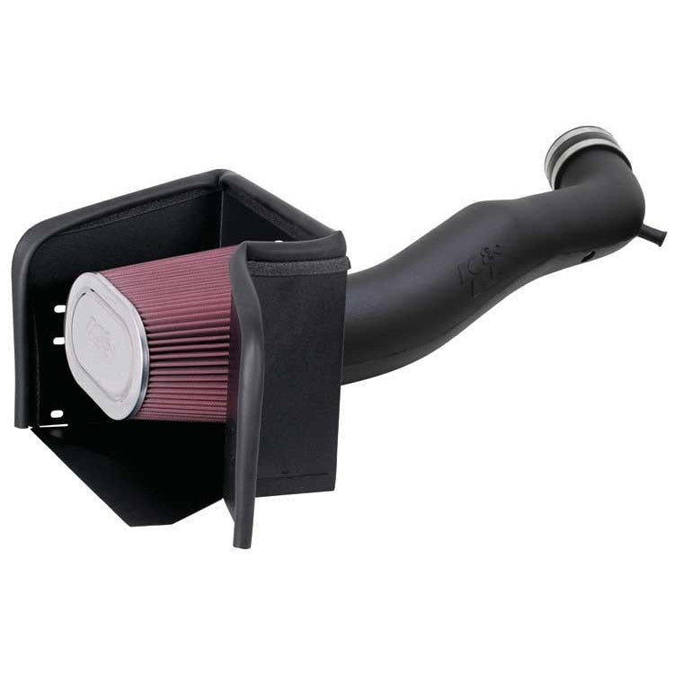 K&N 57 Series FIPK performance intake system with black HDPE tube and conical air filter for 2003-2008 Dodge Ram V8-5.7L.