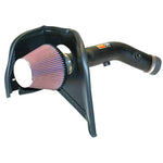 K&N 57-3043 Performance Intake Kit with black HDPE tube and conical oiled cotton air filter for 3.5L L5 engines.
