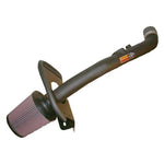 K&N 57 Series FIPK air intake kit with black HDPE tube and conical oiled cotton filter for 2004-2008 Ford Ranger 3.0L.