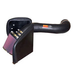 K&N performance intake kit with black HDPE tube, conical air filter, and heat shield for 4.7L Dodge Dakota