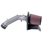 K&N 69-1209TS Typhoon Short Ram Intake system featuring silver mandrel-bent aluminum tubing and conical air filter.