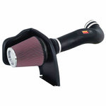 K&N 57 Series FIPK performance intake with black rotationally-molded HDPE tube, conical air filter, and heat shield.
