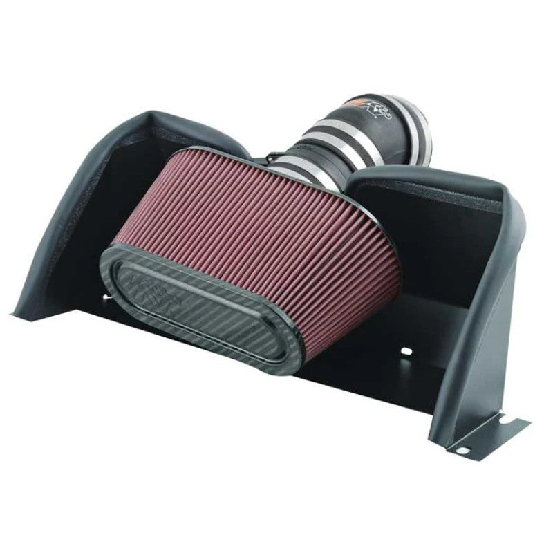 K&N 57 Series FIPK performance air intake with black HDPE tube and red oiled filter for 2005-2006 Chevrolet SSR.