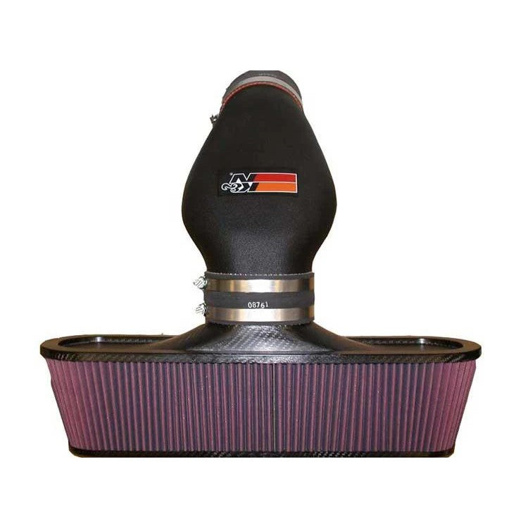 K&N AirCharger intake system with black molded tube and carbon fiber top air filter for 2006-2007 Corvette V8