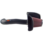 K&N 57-2572 performance air intake system with black HDPE induction tube and red oiled cotton air filter