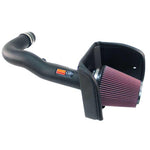 K&N 57 Series FIPK air intake with black HDPE tube and red conical air filter for 2006 Ford F-150 4.6L