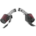 K&N 69-7082TS Typhoon dual silver short ram intake system with red oiled cotton filters for 2007-2008 Infiniti G35.