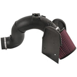 K&N performance cold air intake kit with black HDPE tube and oiled cotton filter for 2007-2009 Dodge Ram 6.7L.