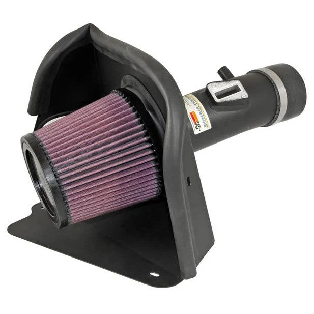 K&N Typhoon 69-7062TTK short ram intake system with black aluminum tube and red oiled cotton air filter