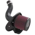 K&N 69-1211TTK Typhoon Short Ram Intake with black mandrel-bent aluminum tube and conical red oiled cotton air filter