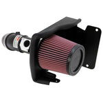 K&N Typhoon Series cold air intake system with a mandrel-bent aluminum tube and red conical air filter.