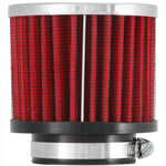 K&N 62-1480 crankcase vent filter featuring an embossed chrome top and 1.75-inch rubber clamp-on flange.