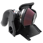 K&N 69-5307TTK Typhoon intake system with mandrel-bent aluminum tube and red conical air filter for 2.0L Kia Forte.