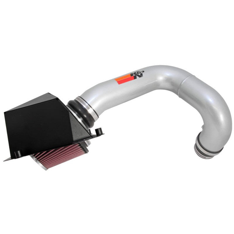 K&N 77-3071KS silver mandrel-bent aluminum intake kit with conical air filter and heat shield for 2.4L Equinox and Terrain