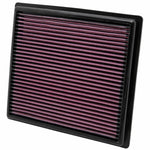 K&N 33-2443 washable high-flow oiled cotton drop-in replacement air filter.