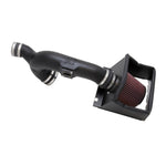 K&N 57-2583 performance intake kit with black HDPE tube and conical oiled cotton air filter for Ford F-150 3.5L
