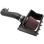 K&N 57 Series FIPK intake system with black HDPE tube and red conical air filter for 2011-2014 Ford F-150 5.0L