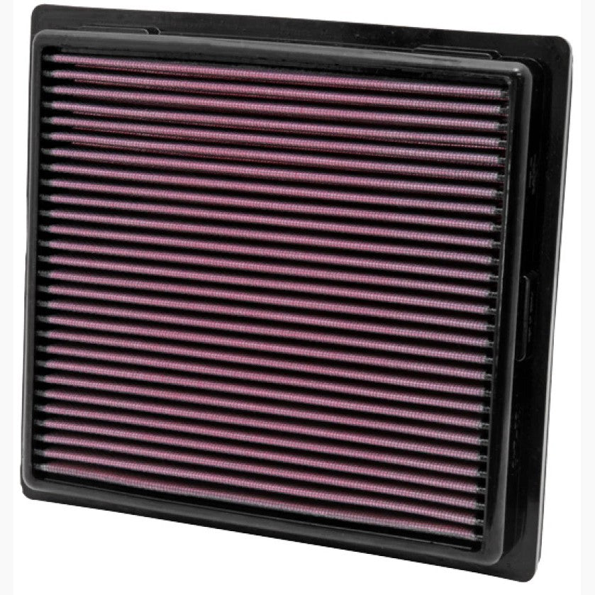 K&N 33-2457 high-flow oiled cotton replacement panel air filter for Dodge and Jeep models