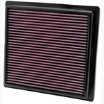 K&N 33-2457 high-flow oiled cotton replacement panel air filter for Dodge and Jeep models