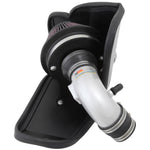 K&N 69-1020TS Typhoon cold air intake featuring silver aluminum tubing and red conical air filter for 2012-2015 Honda Civic.