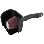 K&N AirCharger intake system with black HDPE tube and red oiled cotton filter for 2012-2015 Toyota Tacoma 4.0L