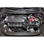 K&N Typhoon short ram air intake with textured black mandrel-bent aluminum tube and red oiled cotton conical air filter