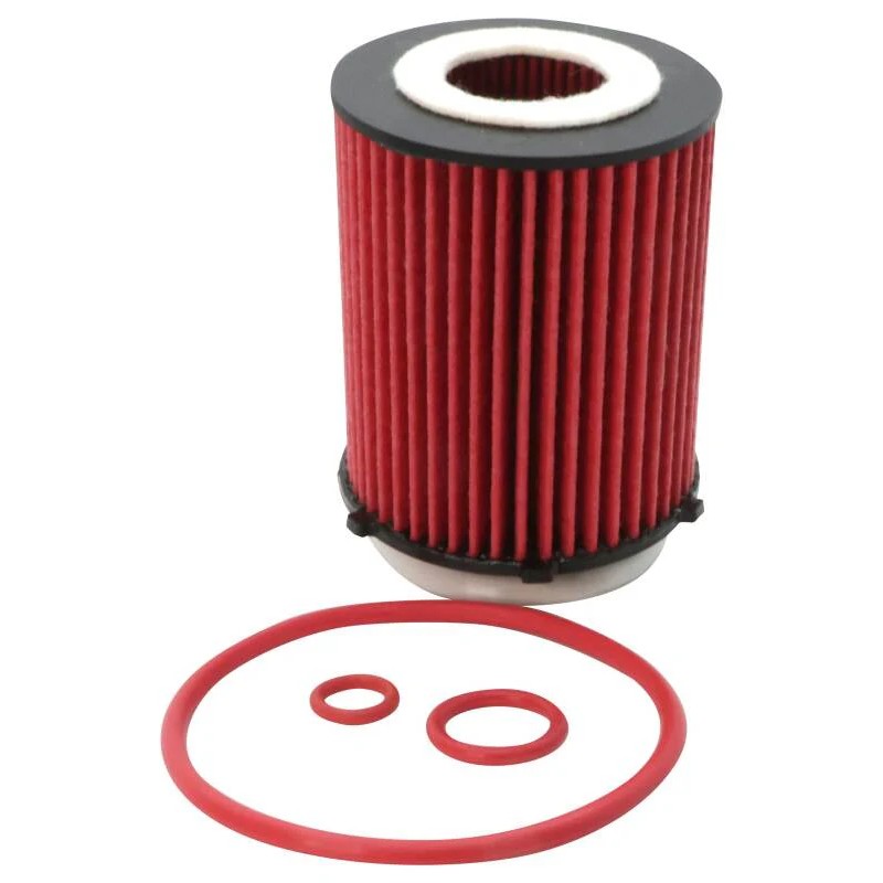 K&N HP-7051 cartridge oil filter with pleated filtration media for Infiniti and Mercedes-Benz 2.0L engines