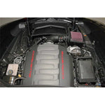 K&N 63-3081 AirCharger intake system with carbon fiber air filter and heat shield for 2014-2019 Chevrolet Corvette.