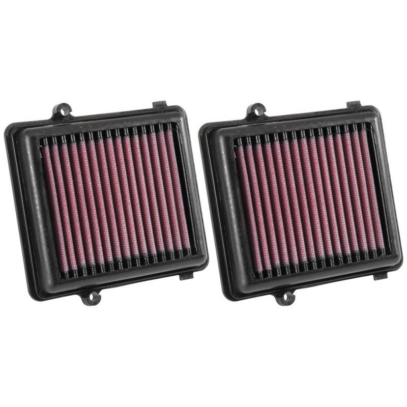 Set of two K&N HA-9916 drop-in replacement air filters for 2016-2019 Honda CRF1000L Africa Twin models.