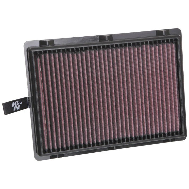 K&N 33-5075 washable oiled cotton high-flow drop-in air filter for factory air boxes