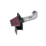 K&N 69-9900TS air intake system featuring a silver mandrel-bent aluminum tube and a red conical oiled cotton filter.